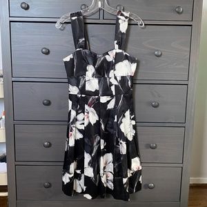 White House Black Market Floral A-Line Dress